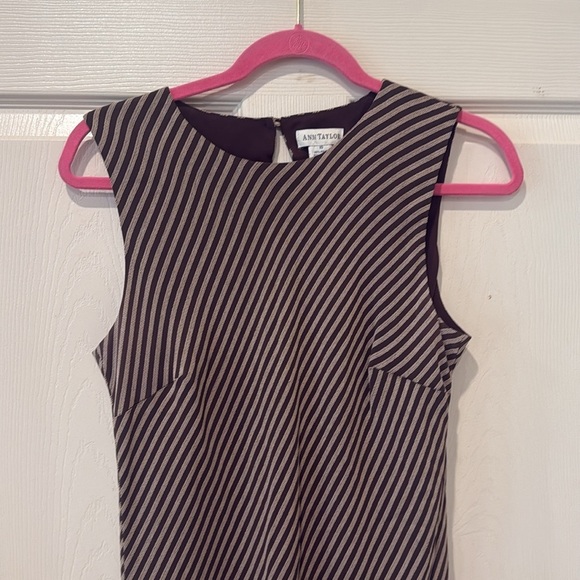 Ann Taylor brown striped dress, size 10 - Picture 2 of 6